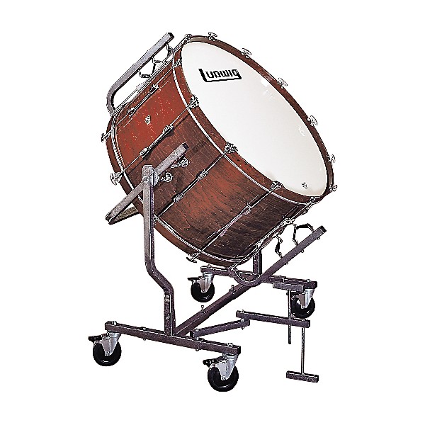 Ludwig Concert Bass Drum w/ LE788 Stand Mahogany Stain 18x40