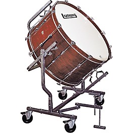 Ludwig Concert Bass Drum w/ LE788 Stand Black Cortex 18x36 Ludwig Concert Bass Drum w/ LE788 Stand Mahogany Stain 18x36