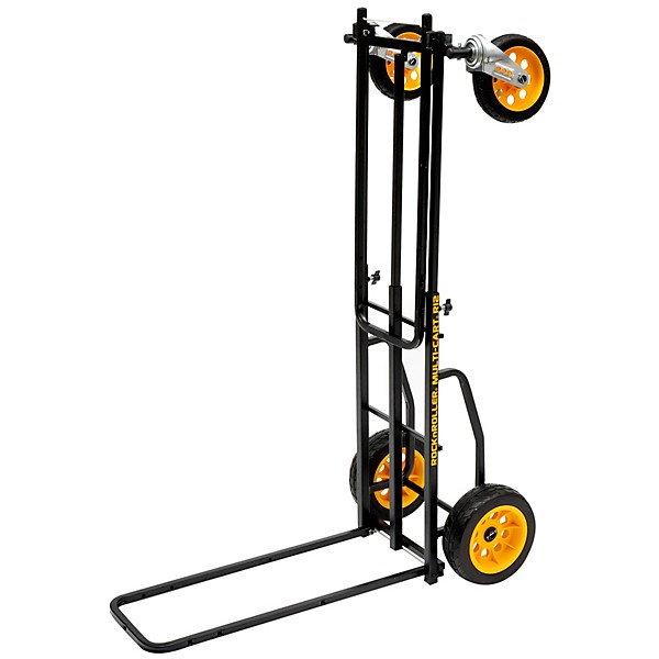 Rock N Roller R12RT Multi-Cart 8-in-1 Equipment Transporter Cart Black Frame/Yellow Wheels All-Terrain