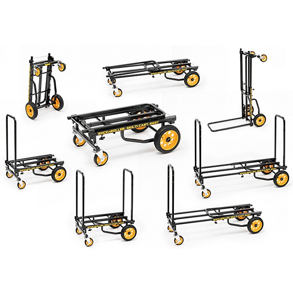 Open Box Rock N Roller R6RT Multi-Cart 8-in-1 Equipment Transporter Cart Level 1 Black Frame/Yellow Wheels Mini