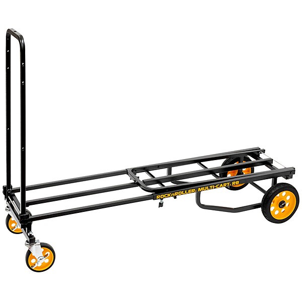 Rock N Roller Multi-Cart R8RT 8-in-1 Midrange Equipment Transporter Cart Black Frame/Yellow Wheels Mid