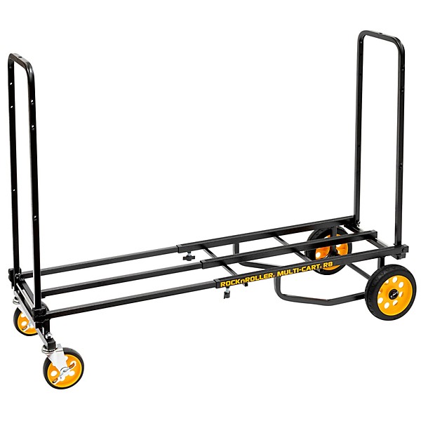 Rock N Roller Multi-Cart R8RT 8-in-1 Midrange Equipment Transporter Cart Black Frame/Yellow Wheels Mid