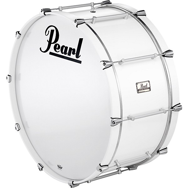 Pearl Pipe Band Bass Drum with Tube Lugs #109 Arctic White 26x12