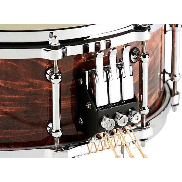 Pearl Symphonic Maple Snare Drum with Multi-Timbre Strainer Artisan II Natural Feathered Walnut (#468) 14x5.5