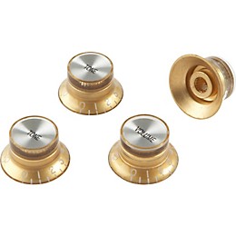 Proline Electric Guitar Top Hat Style Knobs 4-Pack Gold