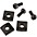 Proline Floyd Rose-Style Locking Nut Block w/ Screws 3 P... Proline Floyd Rose-Style Locking Nut Block w/ Screws 3 Pack Black