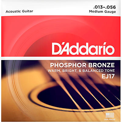 D'addario Ej17 Phosphor Bronze Medium Acoustic Strings Single-Pack for sale