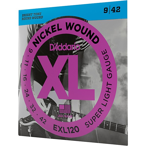 D'Addario EXL120 Nickel Super Light Electric Guitar Strings Single-Pack