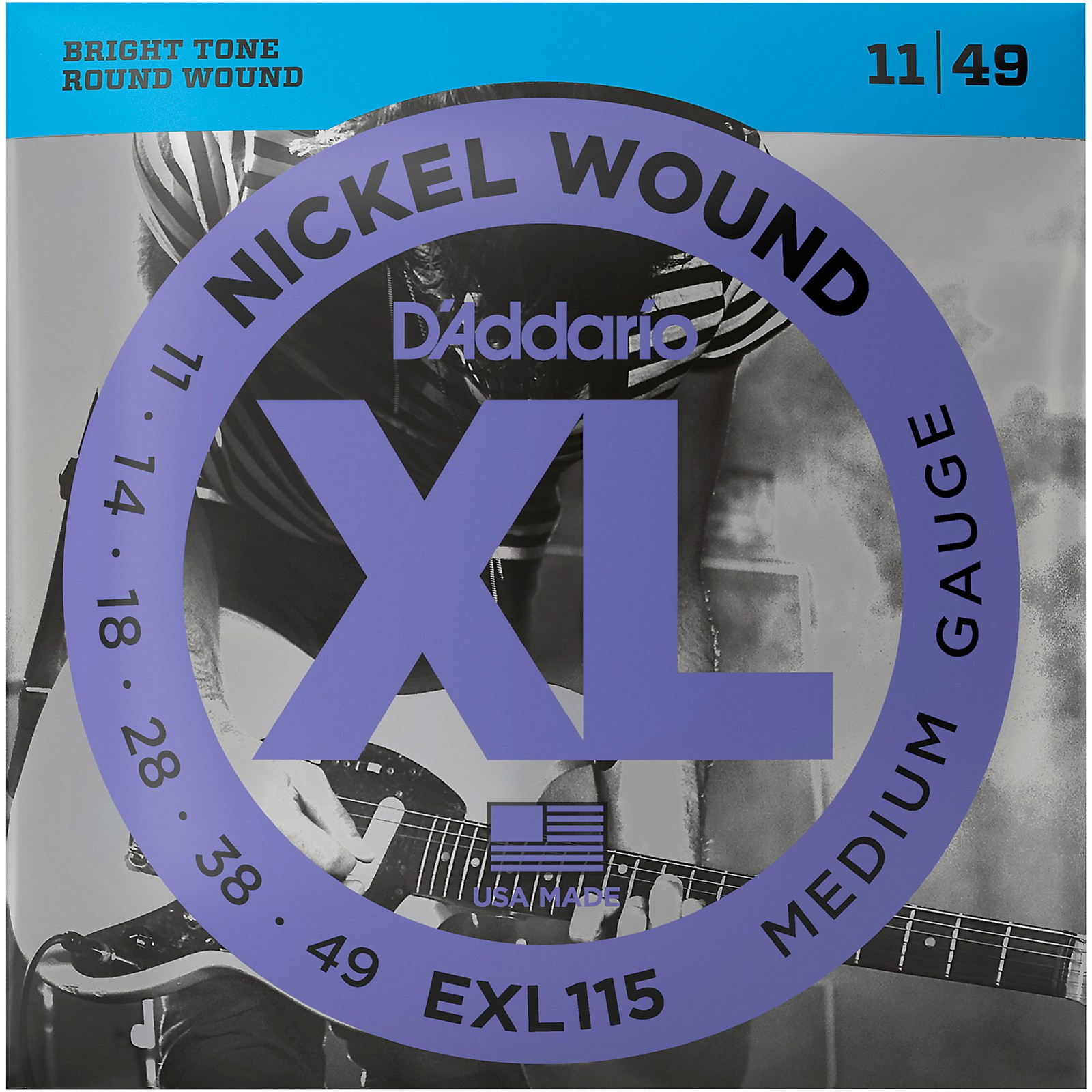 D'Addario EXL115 Medium Gauge Guitar Strings SinglePack Guitar Center