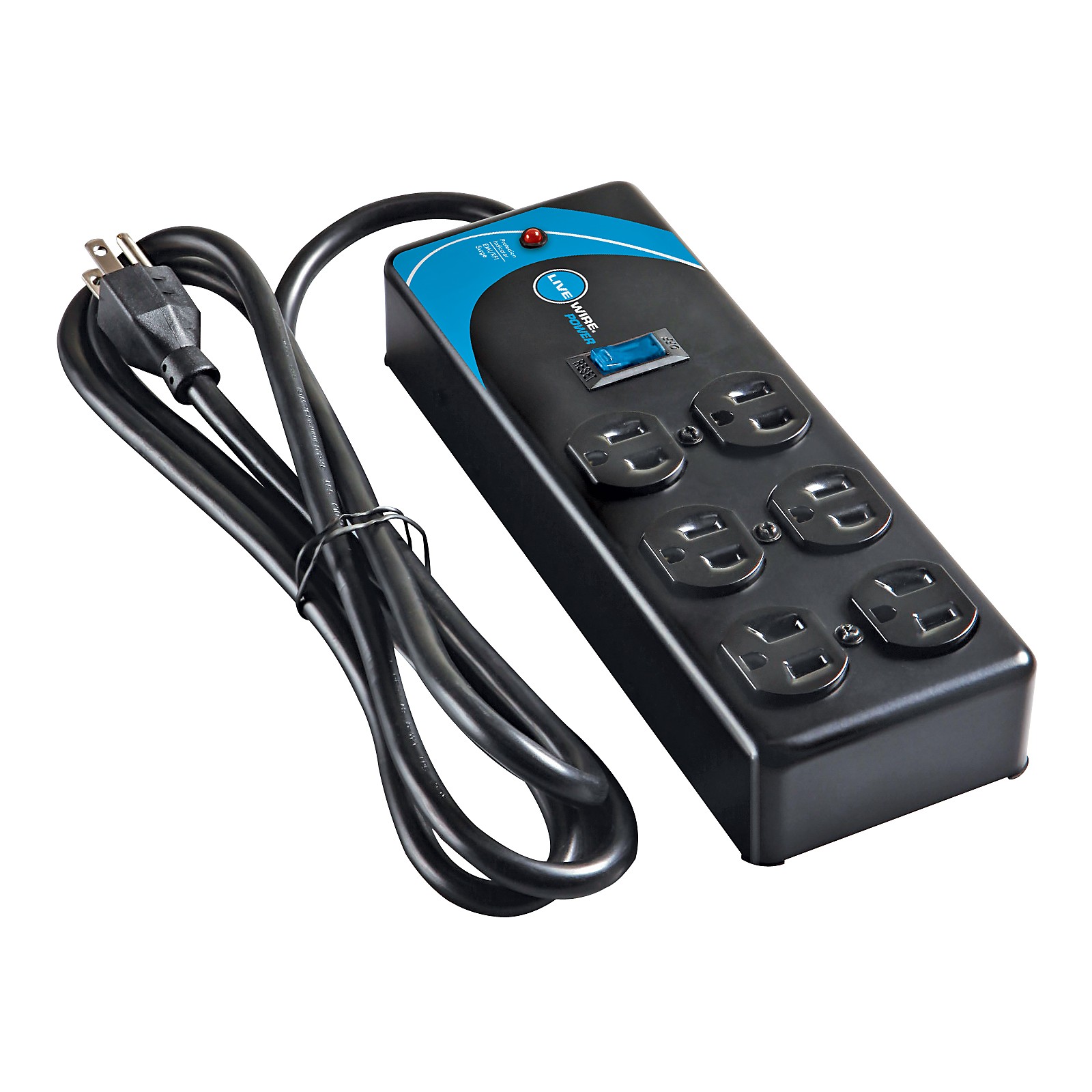 Livewire Power Strip and Surge Protection With 10' Cord