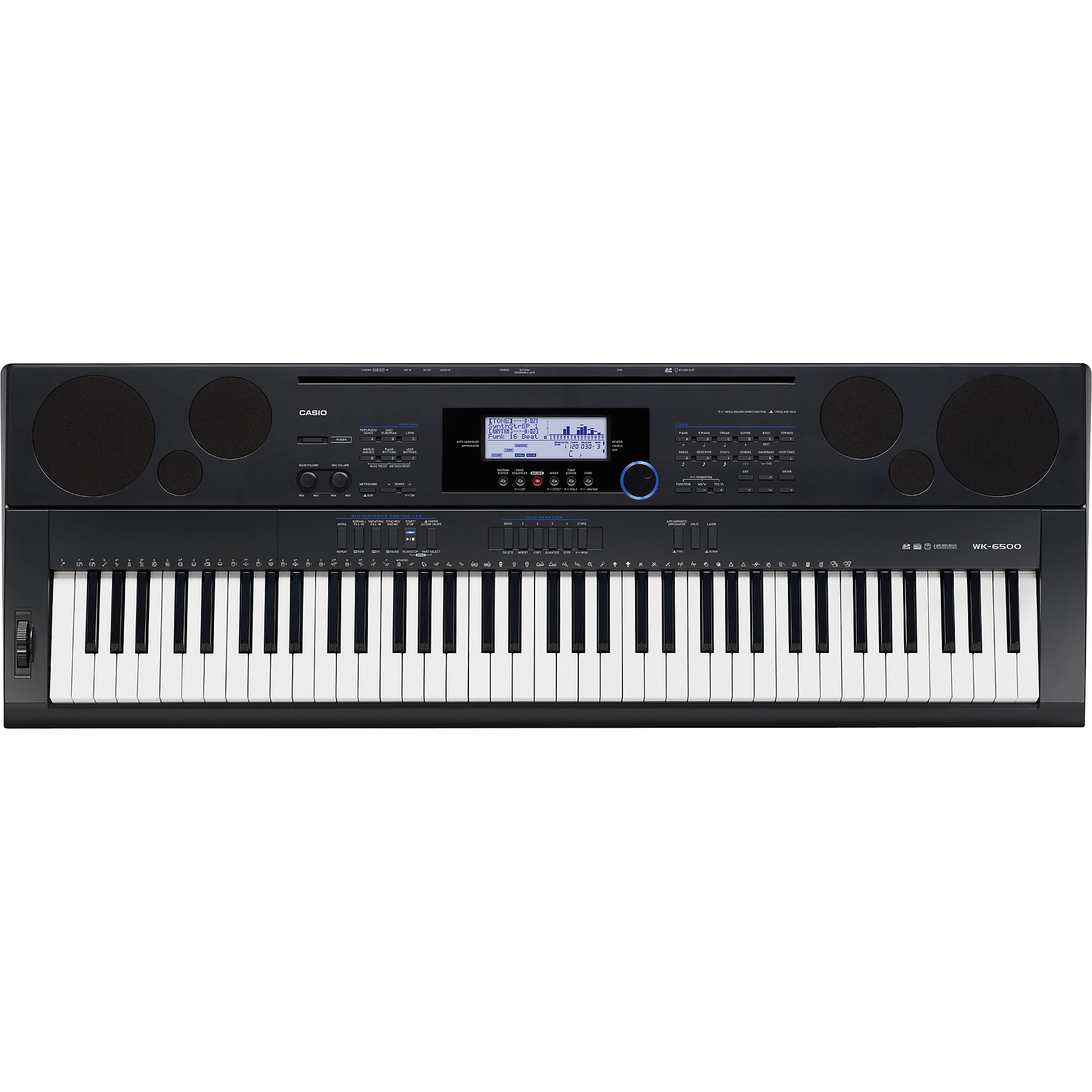 カシオ CASIO WK-6500 電子ピアノ 76鍵盤 Casio WK6500 76 Key WK Keyboard With Case No Power Adapter