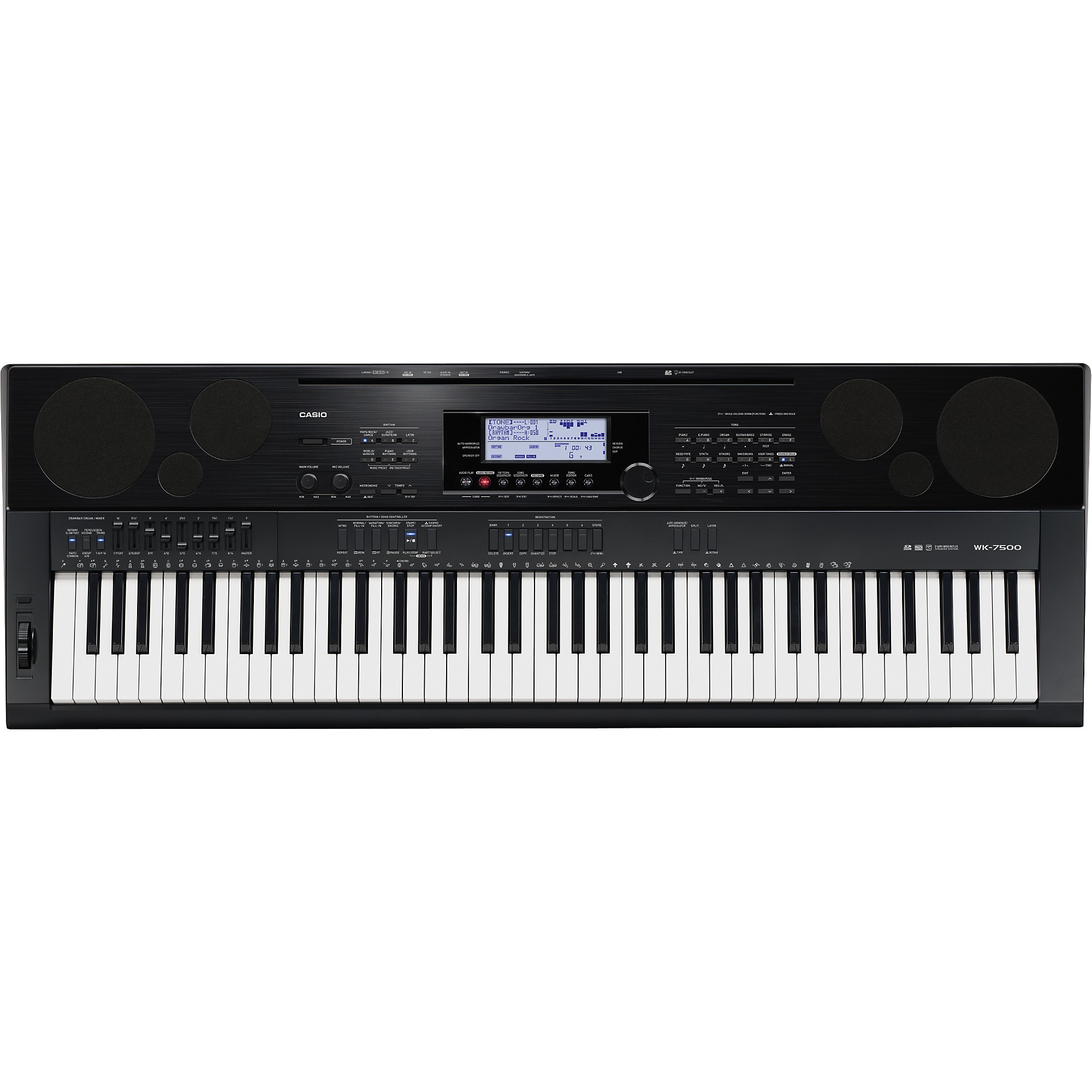 Casio WK-7500 76-Key Digital Keyboard Workstation | Guitar
