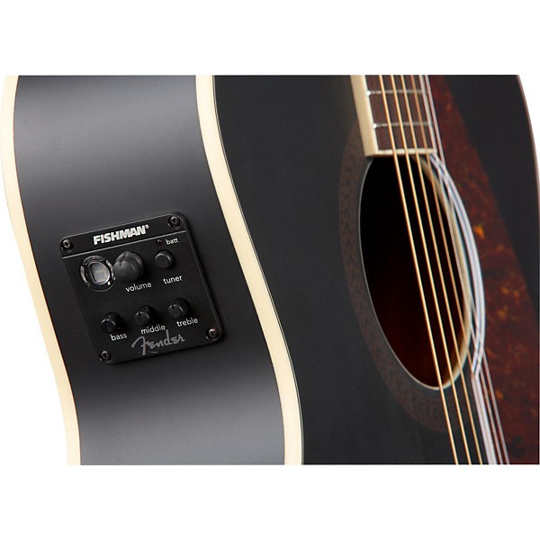 Fender Tim Armstrong Hellcat Acoustic Guitar Black Ruby