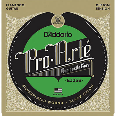 D'addario Ej25b Pro-Arte Composites Flamenco Guitar Strings Black Nylon for sale