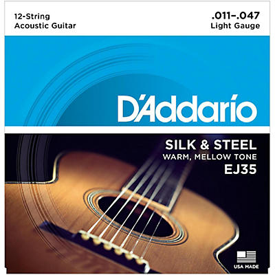 D'addario Ej35 Silk & Steel Silver Wound 12-String .011