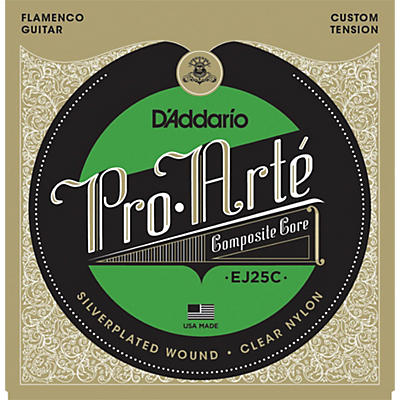 D'addario Ej25c Pro-Arte Composites Flamenco Guitar Strings Clear Nylon for sale