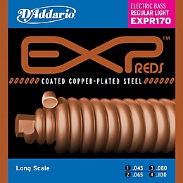 D'Addario EXPR170 EXP Reds Regular Light Gauge Bass Strings