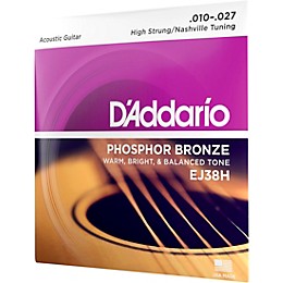 D'Addario EJ38H High Strung/Nashville Tuning 10-27 Acoustic Guitar Strings