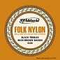D'Addario EJ34 Folk Nylon 80/20 Bronze/Ball End Black Treble Guitar Strings thumbnail