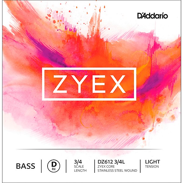 D'Addario DZ612 Zyex 3/4 Bass Single D String Light