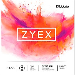 D'Addario DZ613 Zyex 3/4 Bass Single A String Light