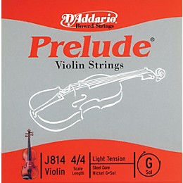 D'Addario J814 Prelude 4/4 Violin Single G String Nickel Wound Light