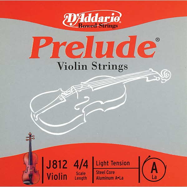 D'Addario J812 Prelude 4/4 Violin Single A String Aluminum Wound Light