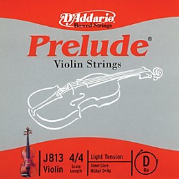D'Addario J813 Prelude 4/4 Violin Single D String Nickel Wound Light