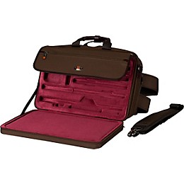 Protec LUX Flute and Piccolo Case with Sheet Music Messenger Bag Chocolate