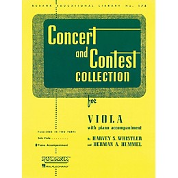 Hal Leonard Rubank Concert And Contest Collection - Viola Piano Accompaniment Only