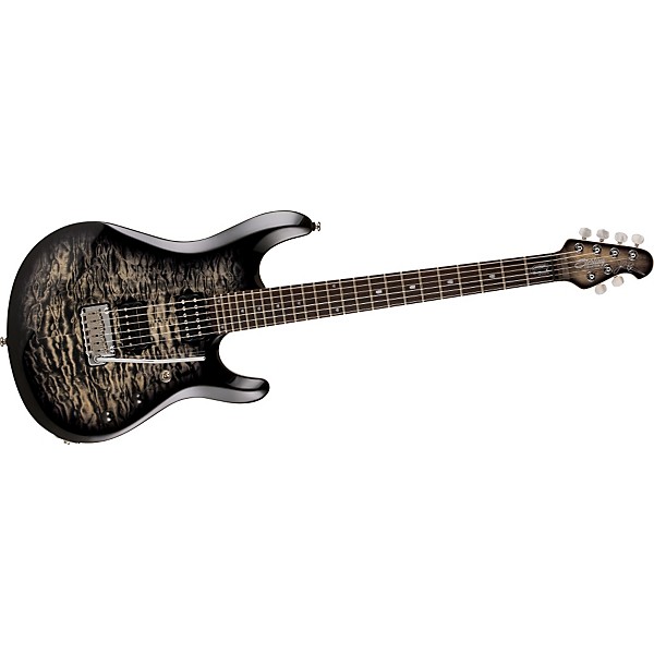 Sterling by Music Man JP100D John Petrucci Signature model with DiMarzio pickups Electric Guitar Transparent Black