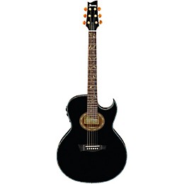 Ibanez Euphoria Steve Vai All Solid Wood Signature Acoustic-Electric Guitar High Gloss Black Pearl