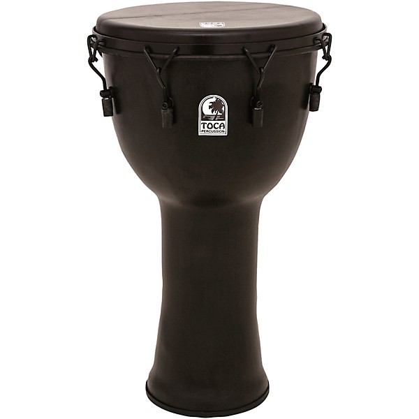 Toca Freestlyle Mechanically Tuned Djembe With Extended Rim 9 in. Black Mamba
