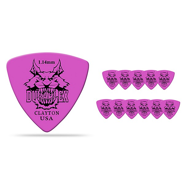 Clayton Duraplex Delrin Rounded Triangle Picks 1 Dozen 1.14 mm