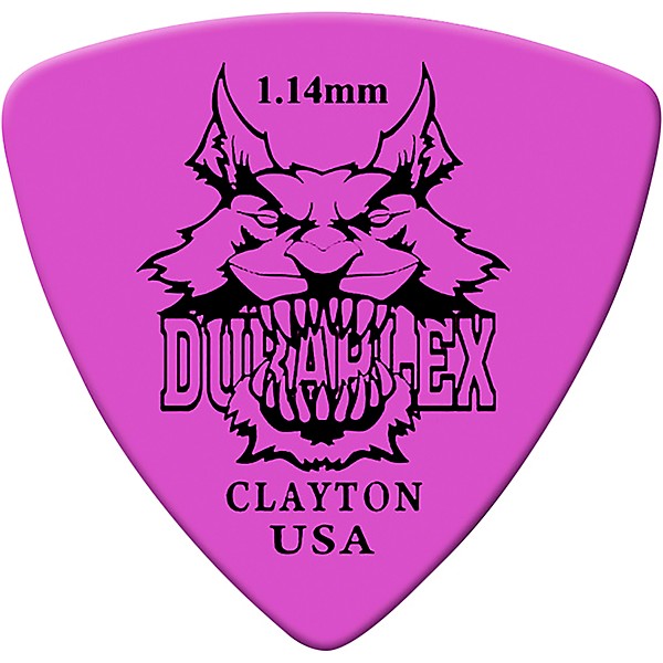 Clayton Duraplex Delrin Rounded Triangle Picks 1 Dozen 1.14 mm