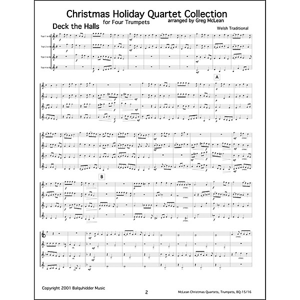 Carl Fischer Christmas Holiday Quartet Collection Book