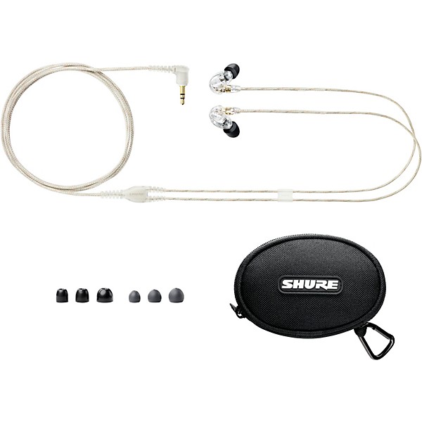 Open Box Shure SE215 Dynamic Microdriver Earphones Level 1 Clear