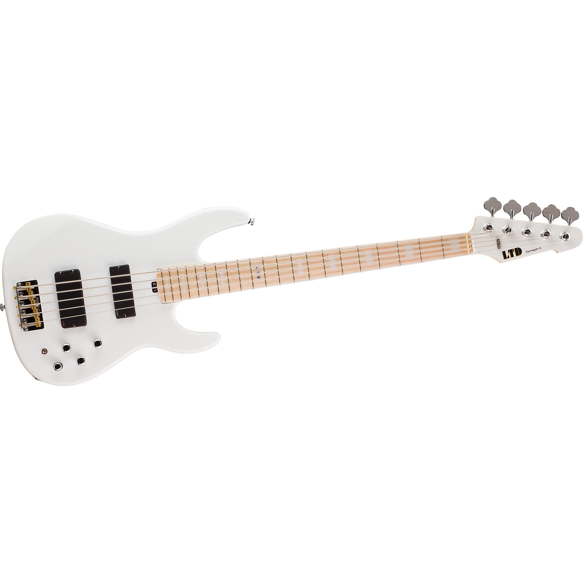 ESP LTD Surveyor-5 5-string Electric Bass Guitar Snow White Maple