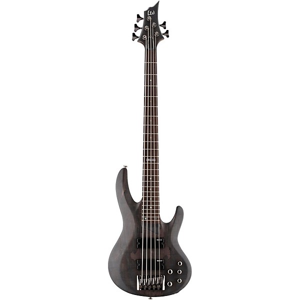 ESP LTD B-205SM 5-String Electric Bass Guitar Satin See-Thru Black