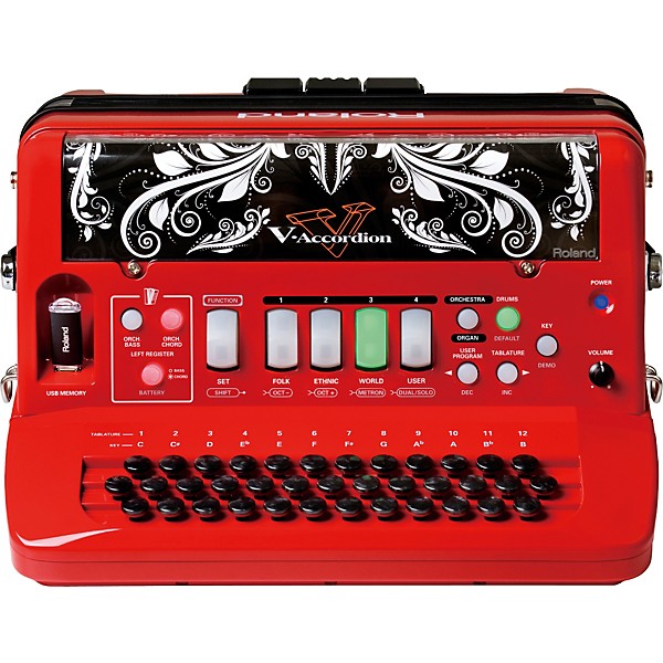 Open Box Roland Diatonic V-Accordion Level 2 Red 888365497730