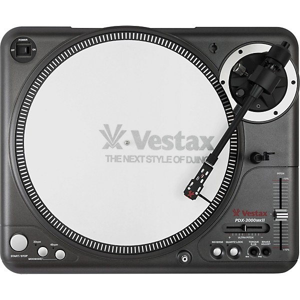 Open Box Vestax PDX-3000mkII Professional Direct Drive turntable with MIDI Level 1