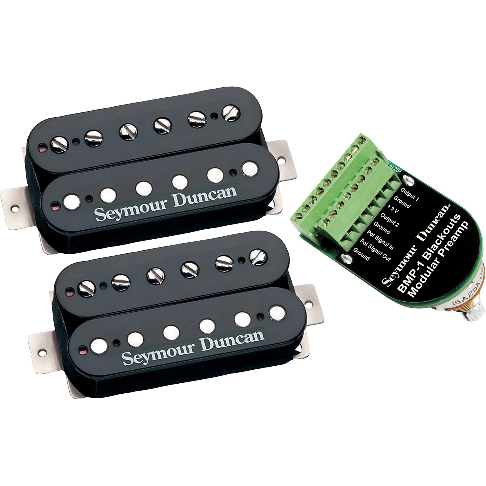 Seymour Duncan Blackouts Modular Coil Pack/Preamp Set Black | Guitar Center