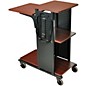 H. Wilson Boardroom Presentation Station with 7 outlet electrical assembly Black Cherry Medium thumbnail