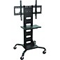 H. Wilson Mobile Flat Panel Display Stand With All-Steel Frame Black Large thumbnail