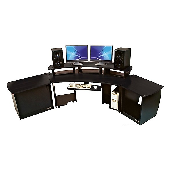 Omnirax 13-Rack Unit, CPU Cubby, and Door to Fit on the Right Side of the OmniDesk - Black