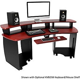Open Box Omnirax OMNIDesk Audio/Video Editing Workstation - Mahogany Level 1