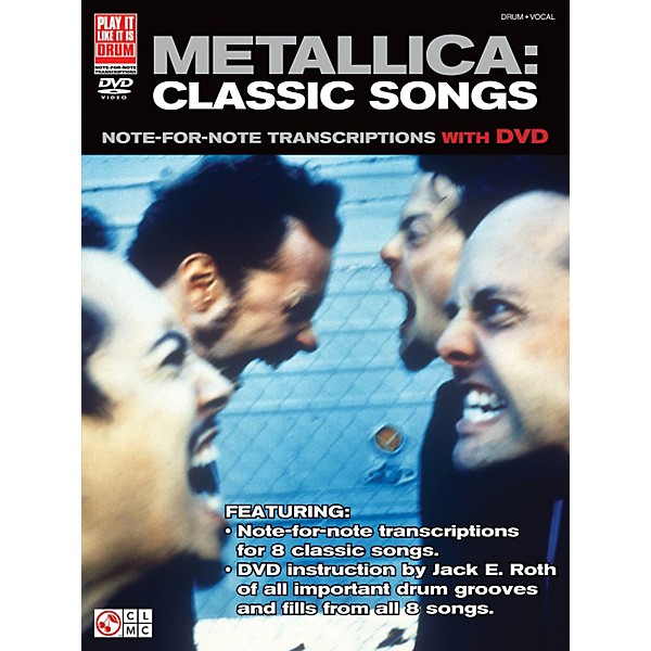 Cherry Lane Metallica Classic Songs For Drum - Note For Note Transcriptions with DVD