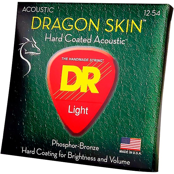 DR Strings DSA-12 Dragon Skin K3 Coated Acoustic Strings Medium
