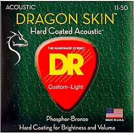 DR Strings DSA-11 Dragon Skin K3 Coated Acoustic Strings Medium-Light