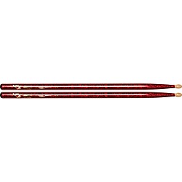 Vater Color Wrap Wood Tip Sticks - Pair 5A Red Sparkle